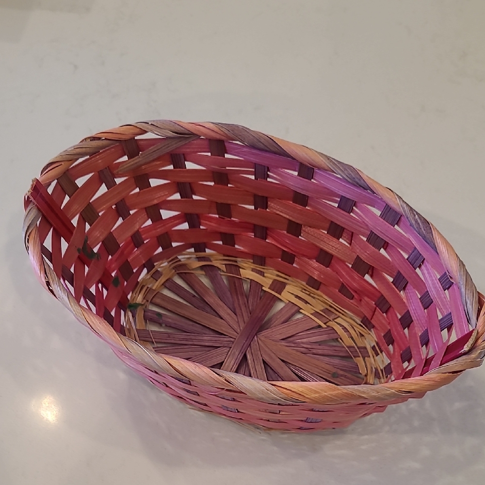 FREE WITH PURCHASE Colorful Woven Easter Basket